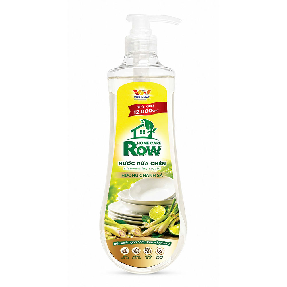 Nước rửa chén hương chanh sả Row 800G