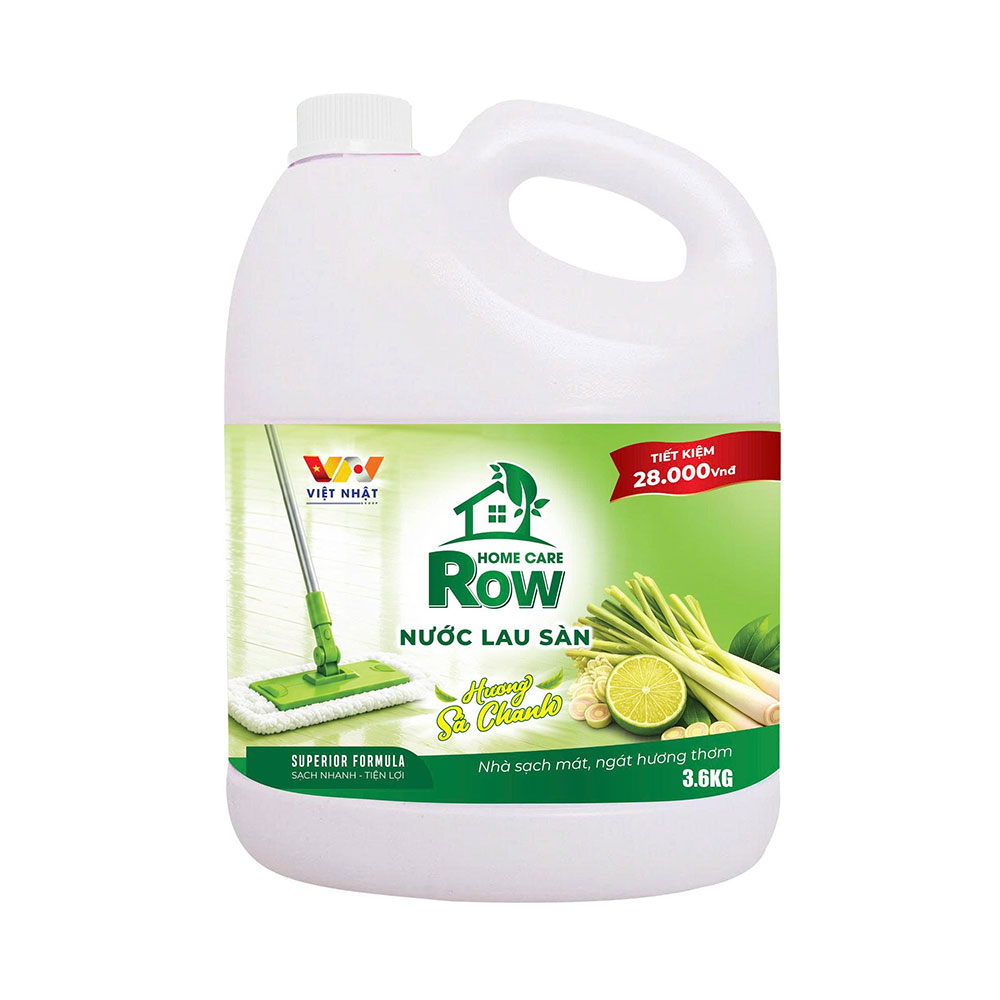 Nước lau sàn hương sả chanh Row 3.6KG